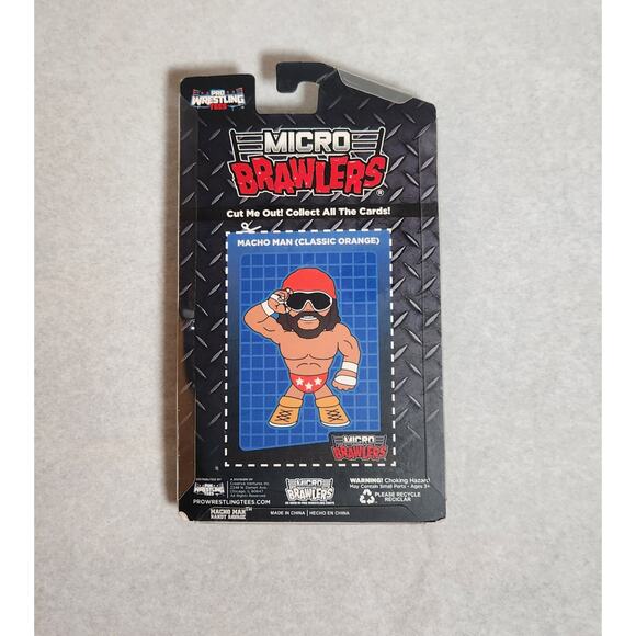 Micro Brawlers Macho Man Randy Savage Classic Orange 3" Figure Brand New - Picture 3 of 3
